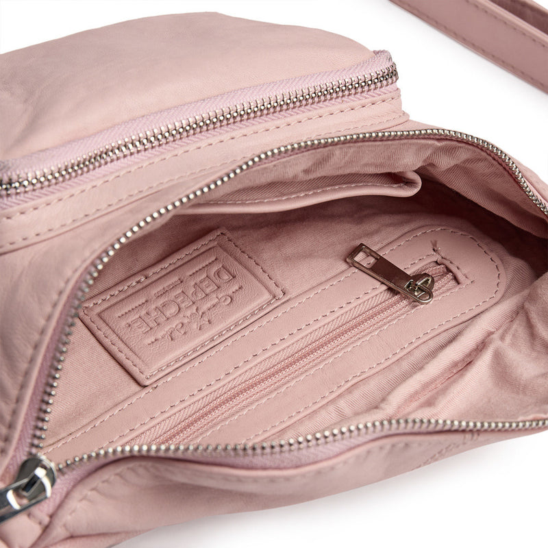 DEPECHE Classic must-have leather bumbag Bumbag 059 Soft rose