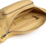DEPECHE Classic must-have leather bumbag Bumbag 060 Yellow
