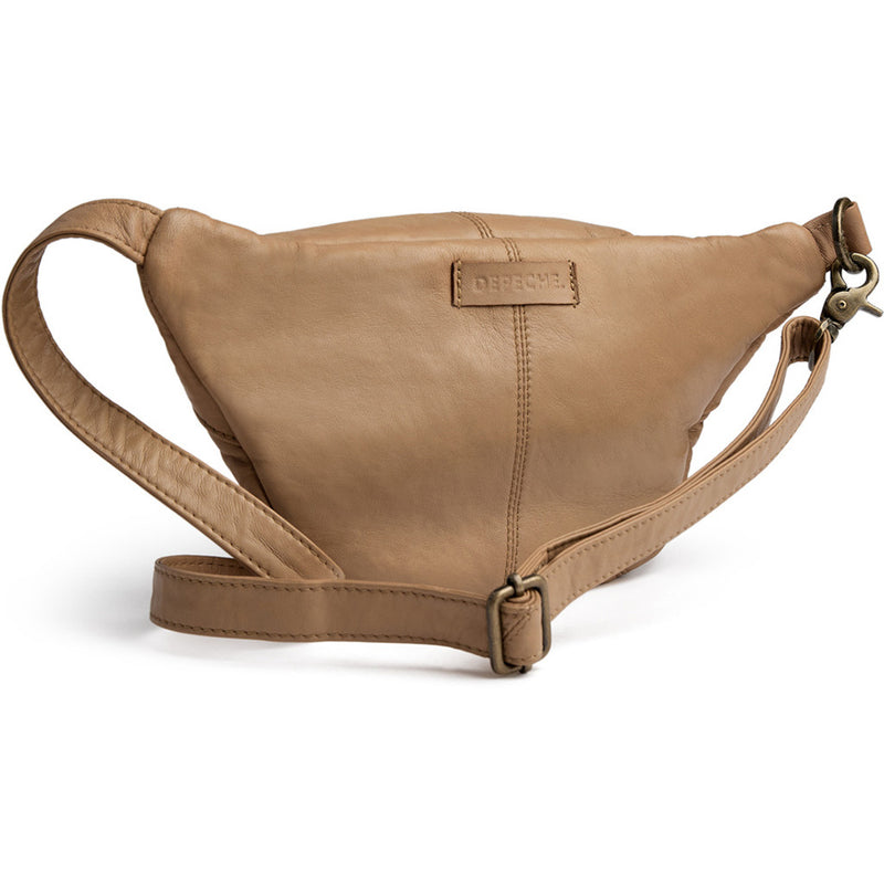 DEPECHE Classic must-have leather bumbag Bumbag 156 Camel