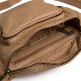 DEPECHE Classic must-have leather bumbag Bumbag 156 Camel