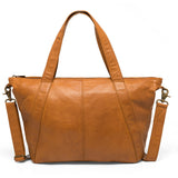DEPECHE Classic shopper bag in a nice leather quality Shopper 014 Cognac