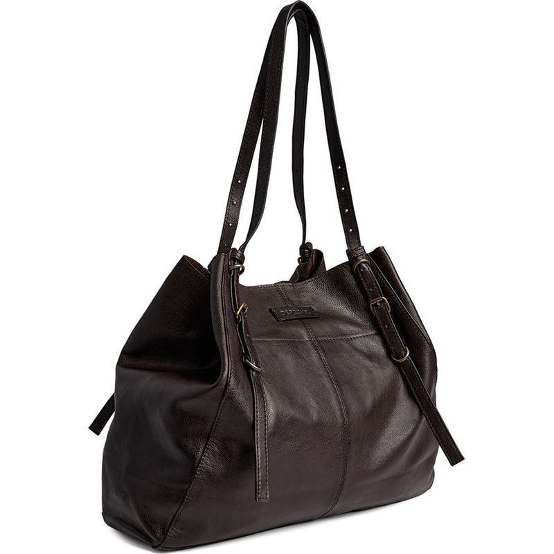 DEPECHE Classic shopper with cool details Shopper 161 Dark brown