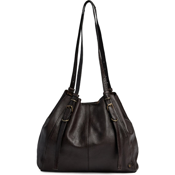 DEPECHE Classic shoulderbag with cool details Shoulderbag / Handbag 161 Dark brown