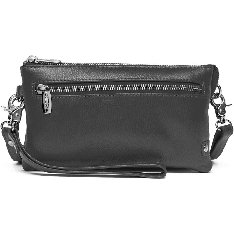 Classic crossbody bag in soft black leather Clearance