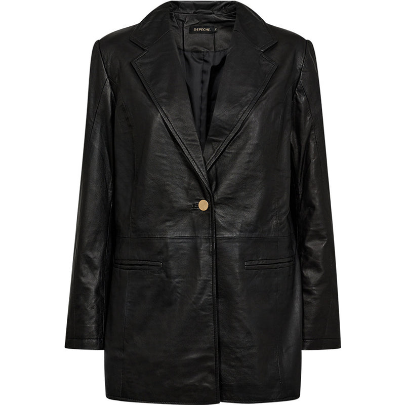 Depeche leather wear Classy Kenya leather blazer Blazer 099 Black (Nero)