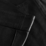 Depeche leather wear Cleo MW Flare Leather Pants Pants 099 Black