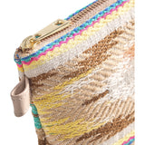 DEPECHE Clutch with beautiful print Clutch 011 Sand