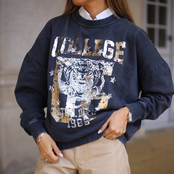 Depeche Clothing Cool Joanne sweatshirt Sweat 282 Grey Melange