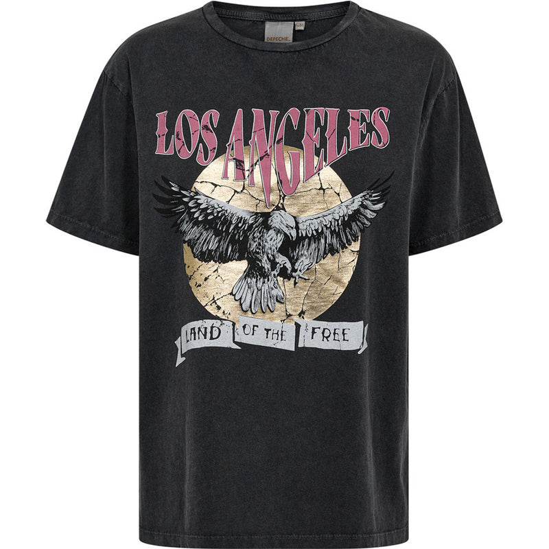 Depeche Clothing Cool Nila t-shirt Tops 282 Grey Melange