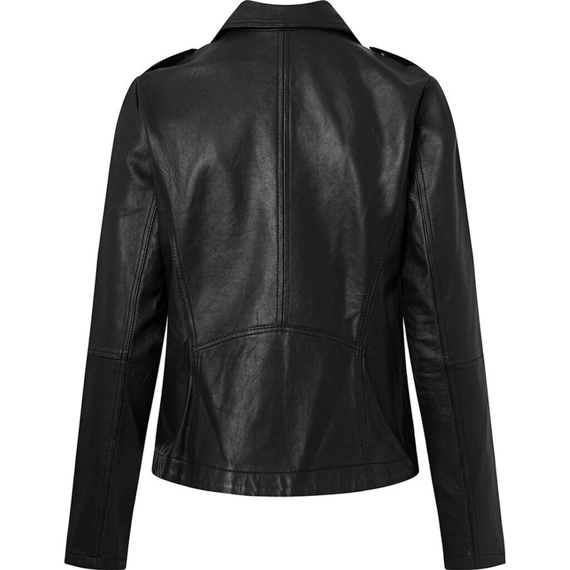 Depeche leather wear Cool Noora biker leather jacket Jackets 099 Black (Nero)
