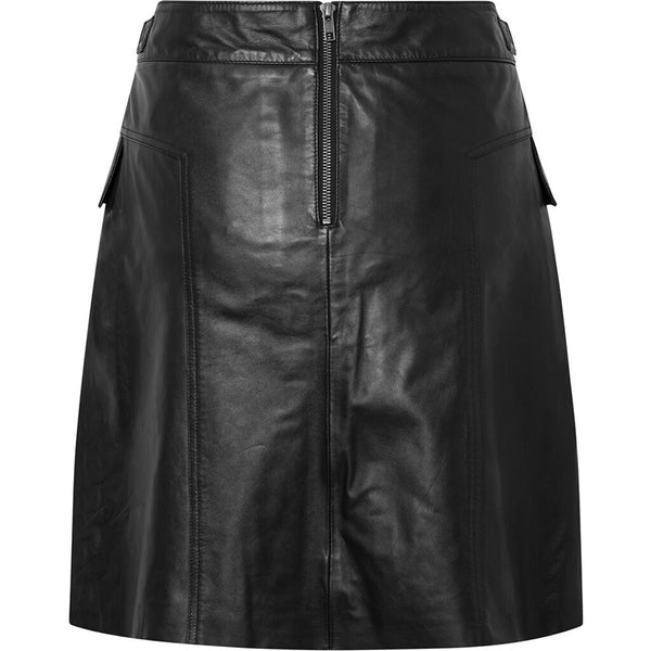 Depeche leather wear Cool a-shape fitting Drea leather skirt Skirts 099 Black (Nero)