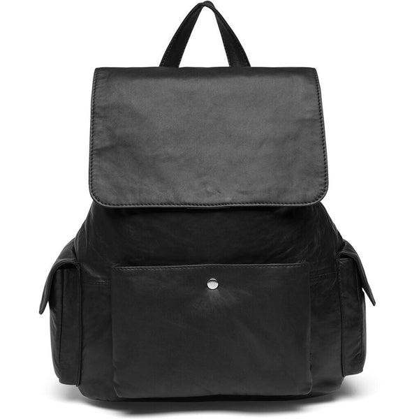 DEPECHE Cool backpack in soft leather quality Backpack 099 Black (Nero)