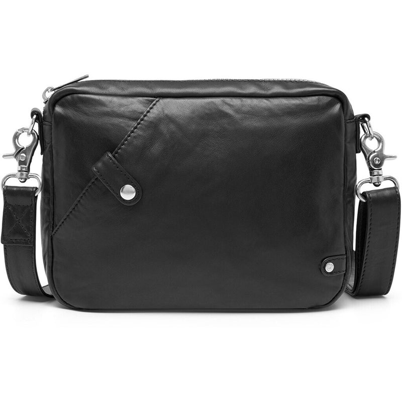 DEPECHE Cool crossbody bag in soft leather quality Cross over 099 Black (Nero)