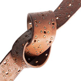DEPECHE Cool jeans belt with studs Belts 014 Cognac