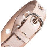 DEPECHE Cool jeans leather belt decorated with large eyelets Belts 011 Sand