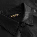 Depeche leather wear Cool kneelong leather jacket in soft quality Jackets 099 Black (Nero)