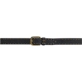 DEPECHE Cool leather belt with details Belt 154 Black/Brass