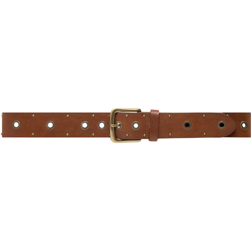 DEPECHE Cool leather belt with details Belts 014 Cognac