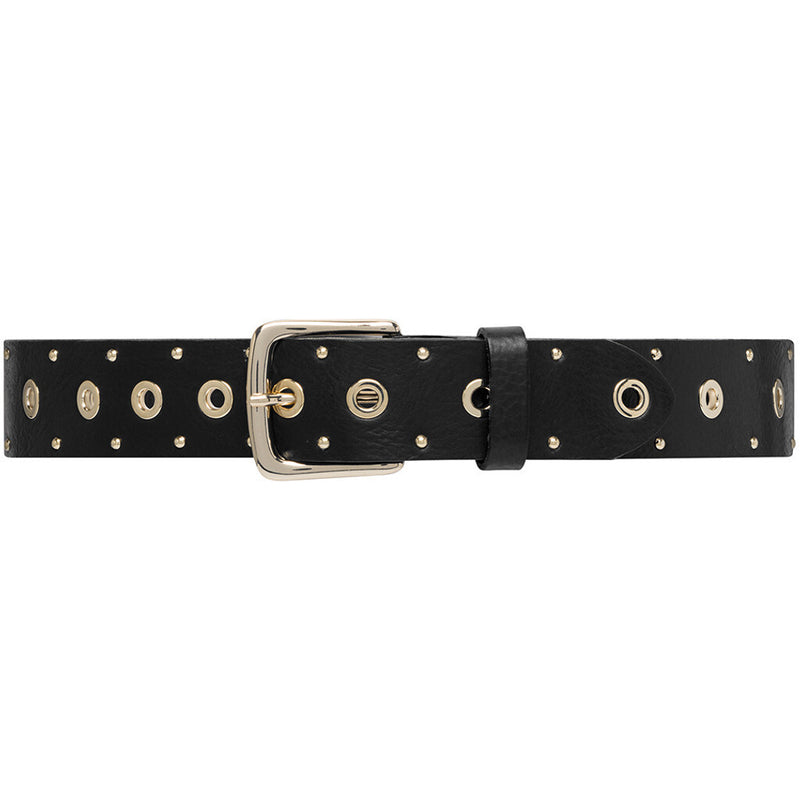 DEPECHE Cool leather belt with details Belts 097 Gold