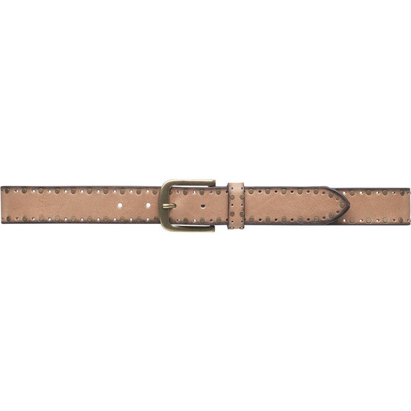 DEPECHE Cool leather belt with details Belts 197 Desert Sand