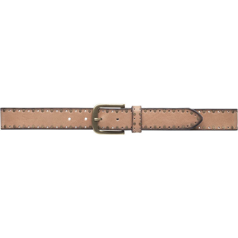 DEPECHE Cool leather belt with details Belts 197 Desert Sand