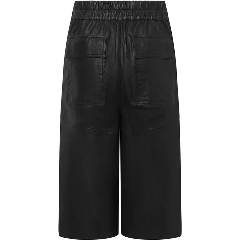 Depeche leather wear Cool leather bermuda shorts (HW) Pants 099 Black (Nero)