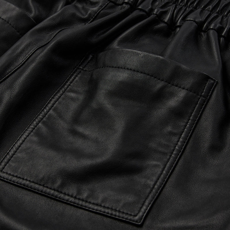 Depeche leather wear Cool leather bermuda shorts (HW) Shorts 099 Black (Nero)