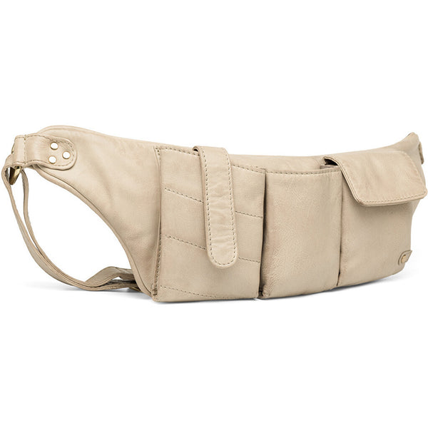 DEPECHE Cool leather bumbag with pocket details Bumbag 228 Soft Sand