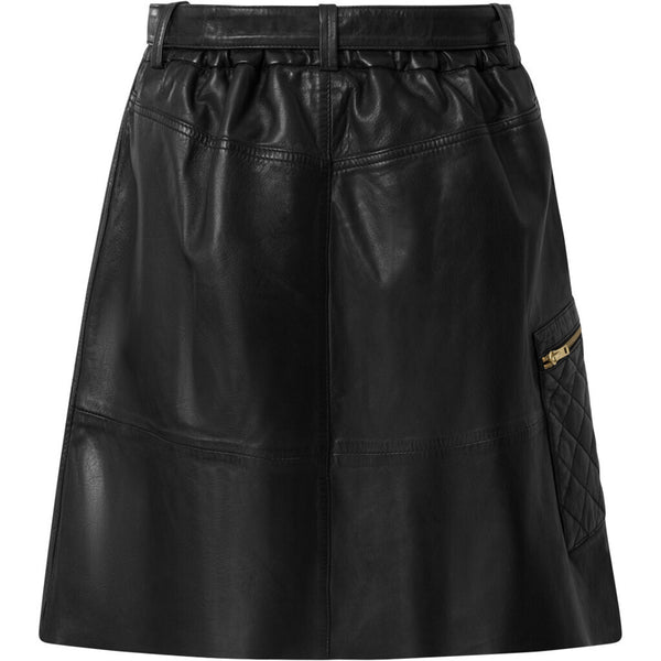 Depeche leather wear Cool leather skirt, a durable and soft quality Skirts 099 Black (Nero)
