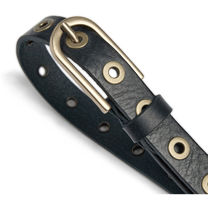 DEPECHE Cool narrow belt with details Belts 101  Dark blue