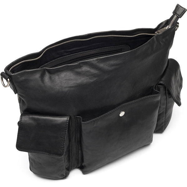 DEPECHE Cool shoulderbag in soft and delicious leather quality Shoulderbag / Handbag 099 Black (Nero)