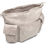 DEPECHE Cool shoulderbag in soft and delicious leather quality Shoulderbag / Handbag 160 Concrete