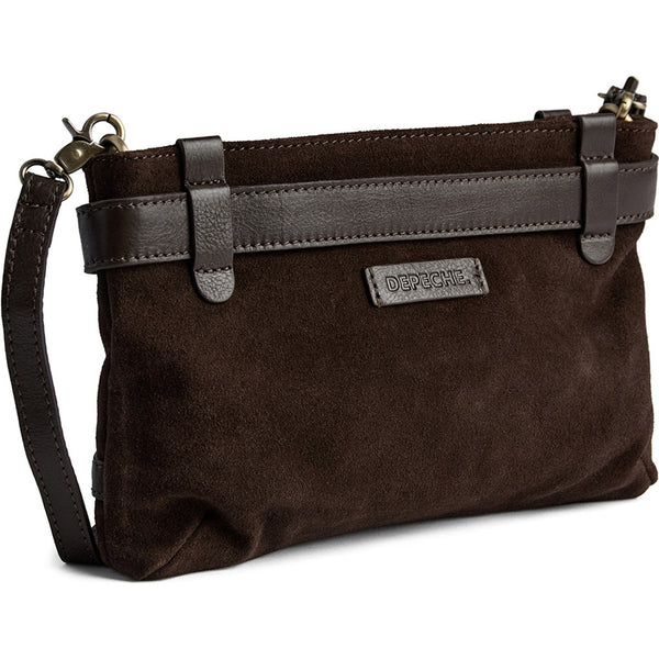 DEPECHE Cool suede clutch Clutch 008 Chocolate
