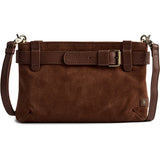 DEPECHE Cool suede clutch Clutch 014 Cognac