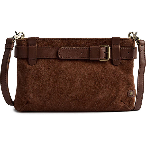 DEPECHE Cool suede clutch Clutch 014 Cognac