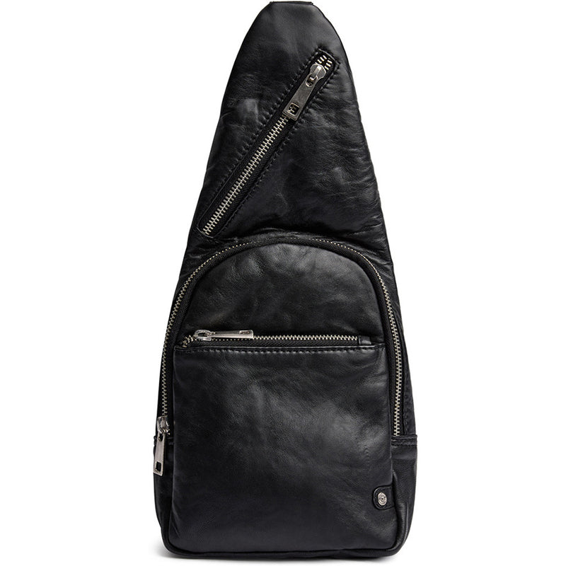 Cool unique bumbag in soft leather 11304 Black (Nero)