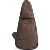 DEPECHE Cool unique bumbag in soft leather Bumbag 250 Dark Taupe