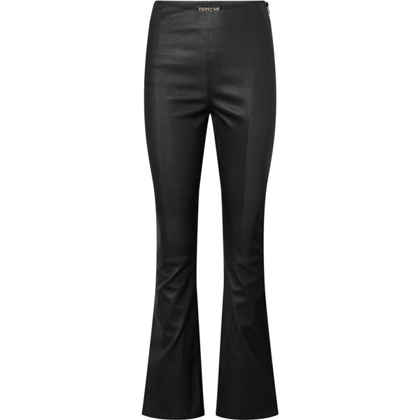 Depeche leather wear Corine flare leather pants with stretch Pants 099 Black (Nero)