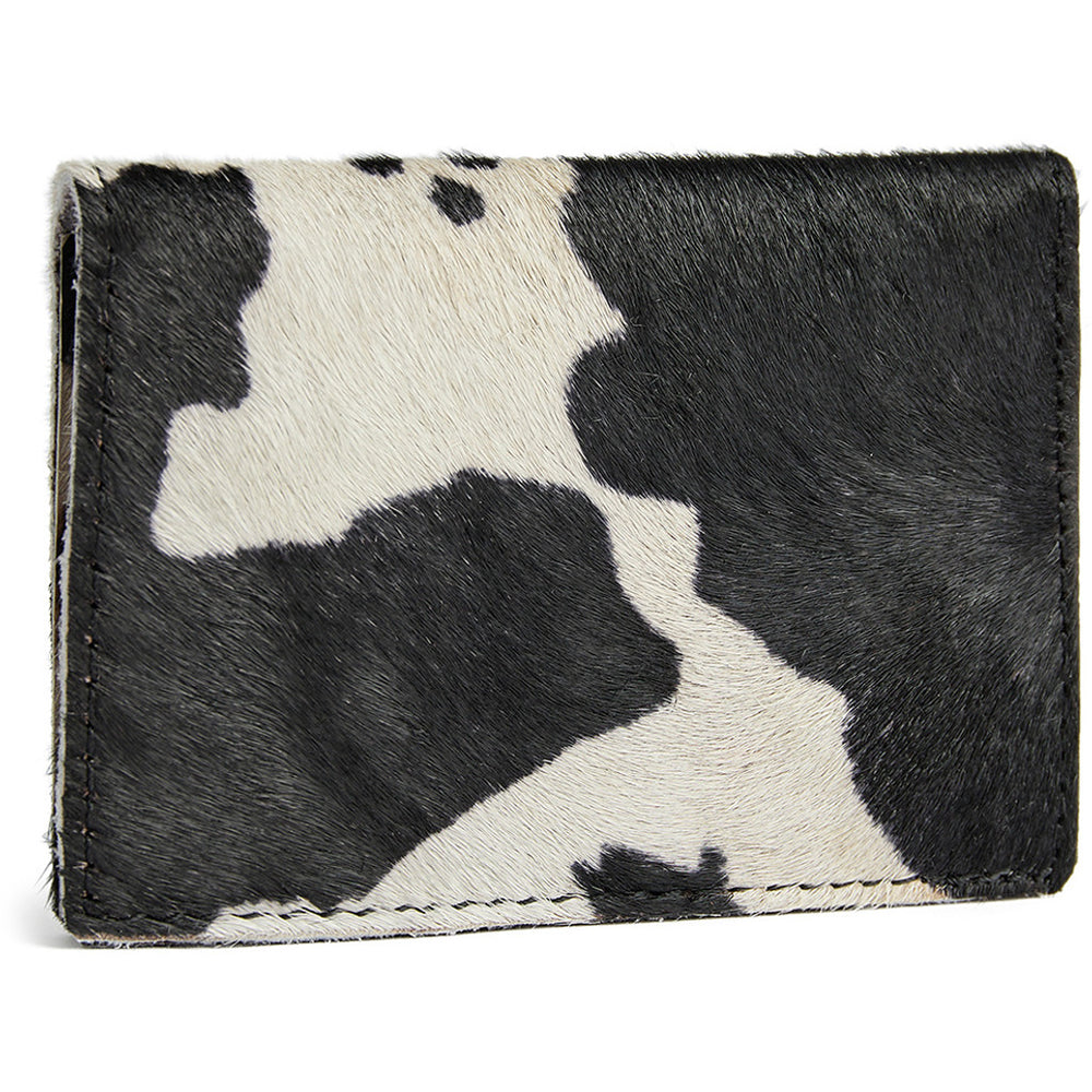 Cow hair-on credit card holder / 16588 - Black – DEPECHE