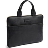 DEPECHE Cow leather computer sleeve with handles Accessories 099 Black