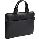 DEPECHE Cow leather computer sleeve with handles Accessories 226 Black/Black