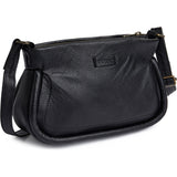DEPECHE Cow leather crossover bag with tube details Cross over 099 Black