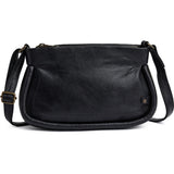 DEPECHE Cow leather crossover bag with tube details Cross over 099 Black