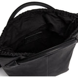 DEPECHE Cow leather crossover with tube-handle detailing Cross over 099 Black