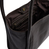 DEPECHE Cow leather shoulder bag with tube straps Shoulderbag / Handbag 161 Dark brown