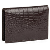 DEPECHE Croco embossed leather card holder Purse / Credit card holder 265 Brown Croco