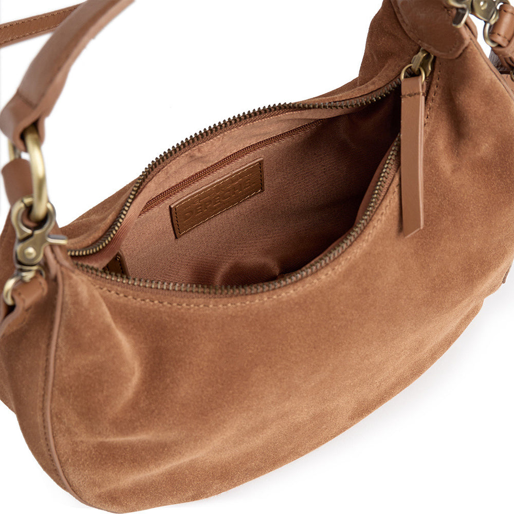 Suede crossbody bag / 16468 - Tan – DEPECHE