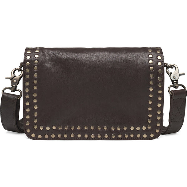 DEPECHE Crossbody bag decorated with studs Cross over 248 Vintage Brown