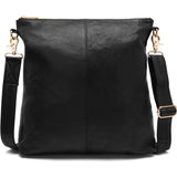 DEPECHE Crossbody bag in silky soft leather Cross over 099 Black (Nero)