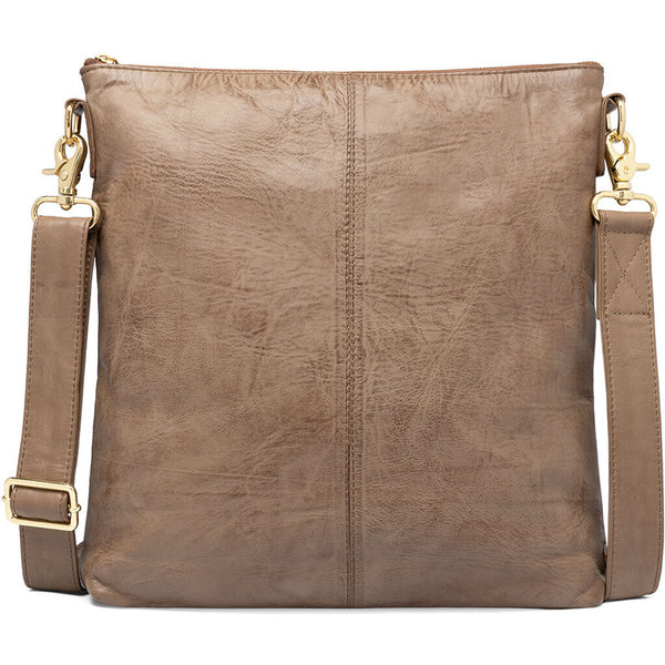 DEPECHE Crossbody bag in silky soft leather Cross over 224 Taupe